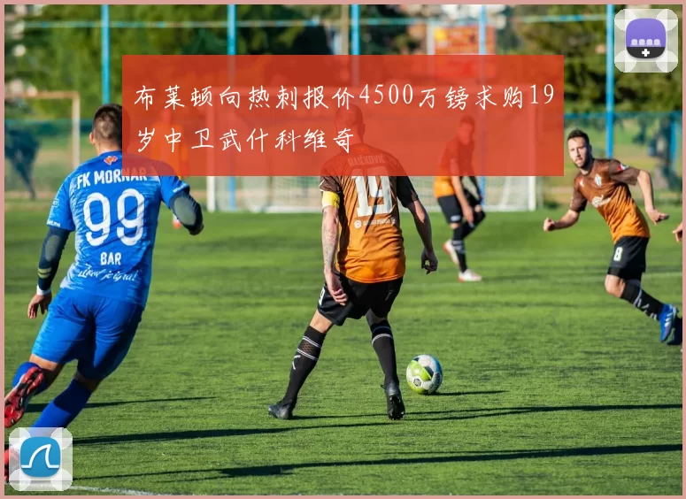 布莱顿向热刺报价4500万镑求购19岁中卫武什科维奇